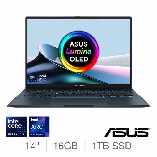 ASUS Zenbook 14 OLED Laptop Intel Core Ultra 7 16GB 1TB UX3405CA Blue Touchscree