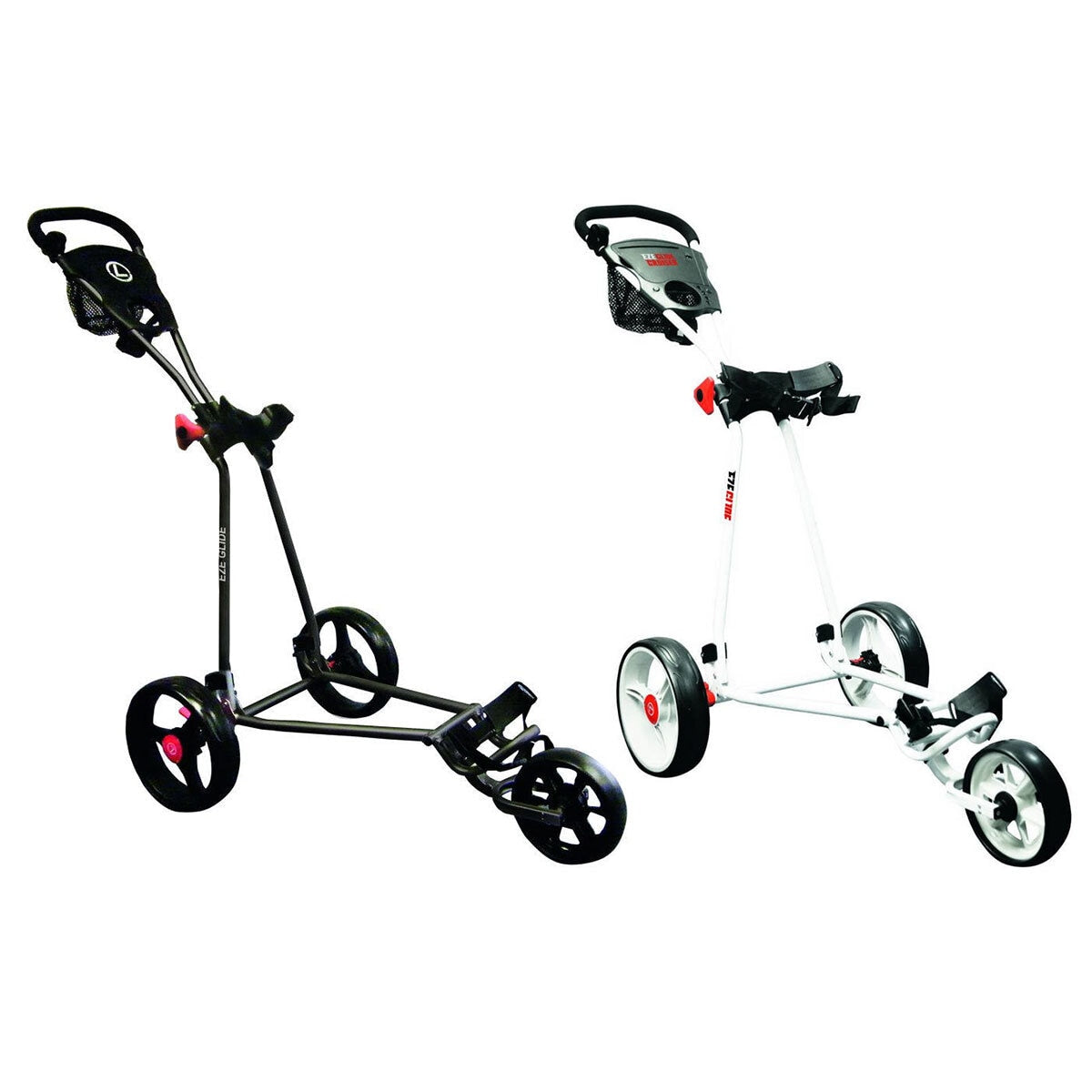 Eze Glide Cruiser Push Golf Trolley Soft Grip Foldable Durable White