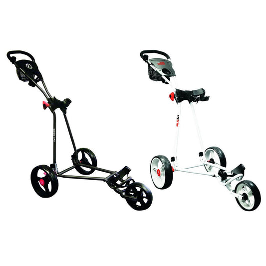 Eze Glide Cruiser Push Golf Trolley Soft Grip Foldable Durable White