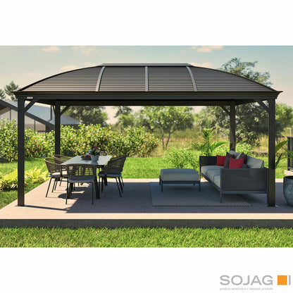Sojag Moreno 10x16 Gazebo Aluminium Frame Galvanised Steel Roof Dark Grey
