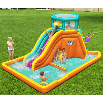 H2OGO! Tidal Tower Mega Inflatable Water Park Slide Sprinkler Black 265cm