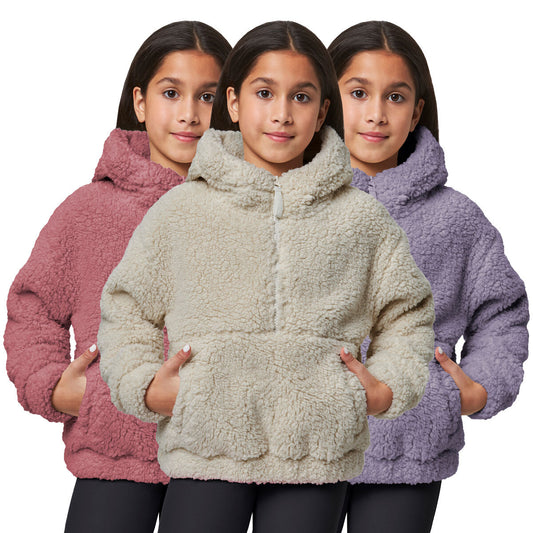 Mondetta Girls Half Zip Pullover Sweatshirt Top Various Colours Multi Sizes