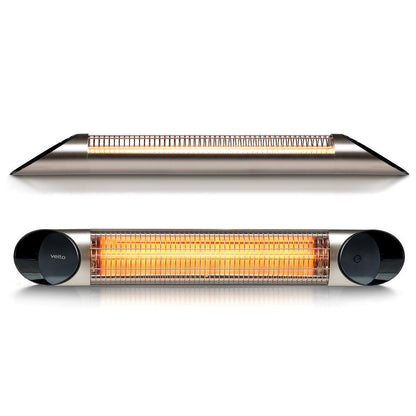 Veito Blade S2500 Carbon Infrared Patio Heater Silver Aluminium Outdoor 30m²