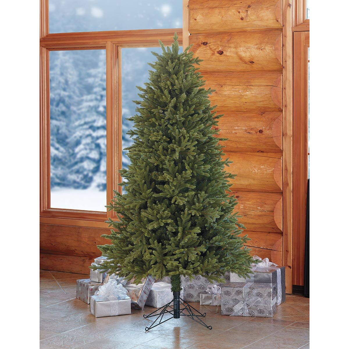 Aspen 6.5ft Unlit Artificial Christmas Tree 3760 Tips PE PVC Indoor Green