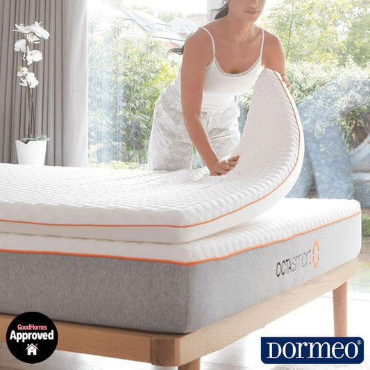 Dormeo Octasmart Deluxe Mattress Topper Single 90x190cm Memory Foam White 7cm