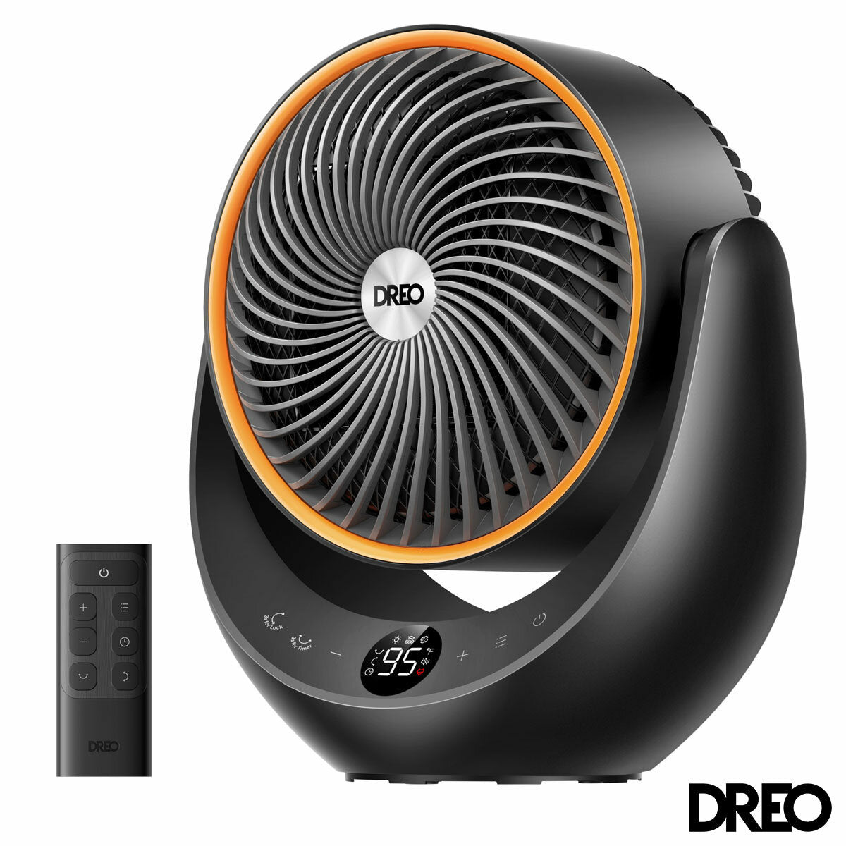 Dreo DR-HSH015 Ceramic Space Heater 2000W 3D Oscillation Whole Room Fan Black