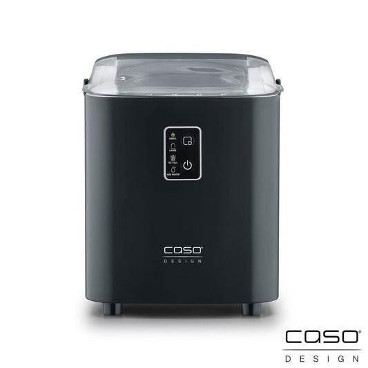 Caso IceChef Compact Ice Cube Maker 1L Tank 500g/Hr Two Sizes Black 26.5cm