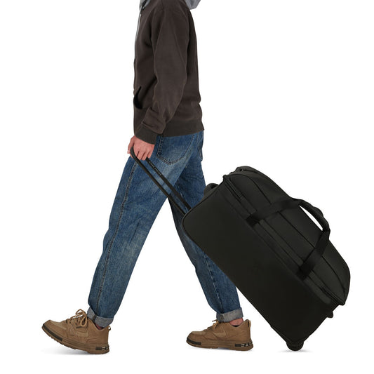 Delsey Paris 28" Wheeled Duffel Bag Trolley Water-Resistant Black Travel