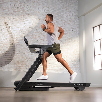 Centr Runr-S Folding Treadmill 3HP Motor 10mph 12% Incline Touchscreen Black