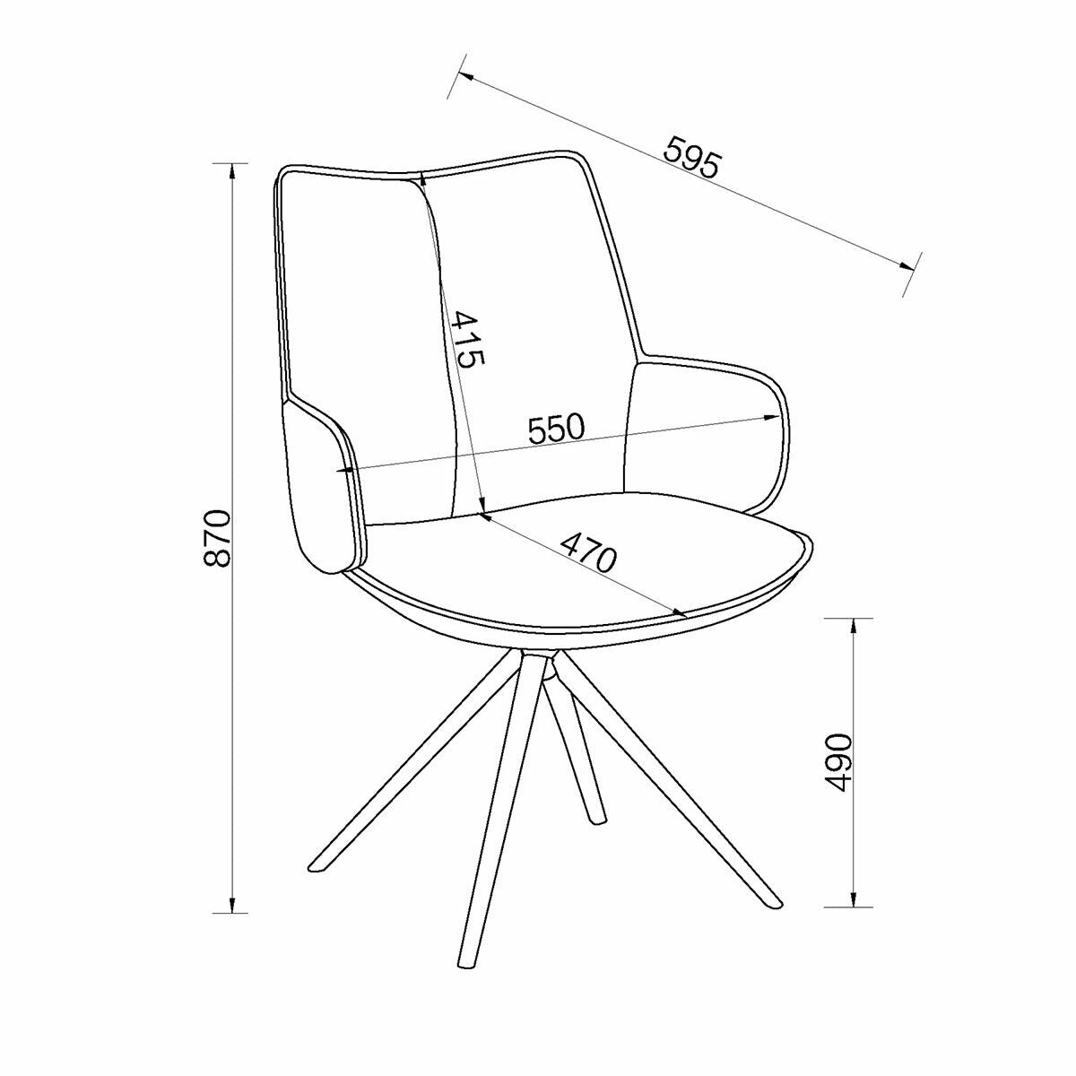 Bentley Designs Rowan Green Fabric Swivel Dining Chair 360 Self Return