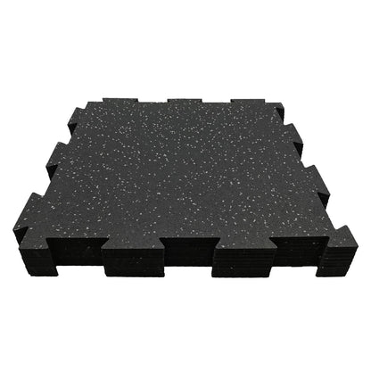 Rubber King Interlocking Rubber Gym Floor Tiles 48.2cm 10 Pack 2.32m² Black