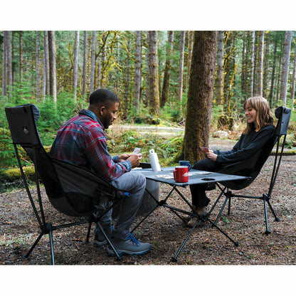 Cascade Mountain Tech Ultralight Collapsible Camping Table Blue Cup Holders