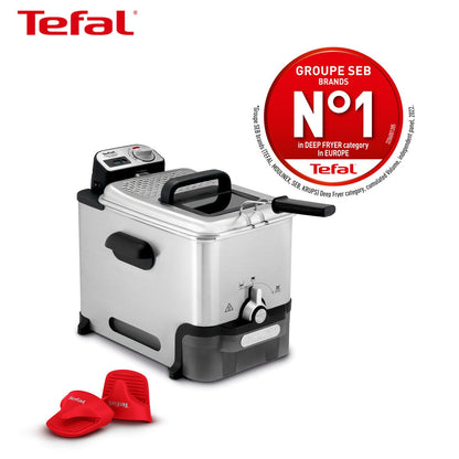 Tefal Oleoclean Pro Deep Fryer FR8058 3.5L Auto Oil Filtration Silver 1200W