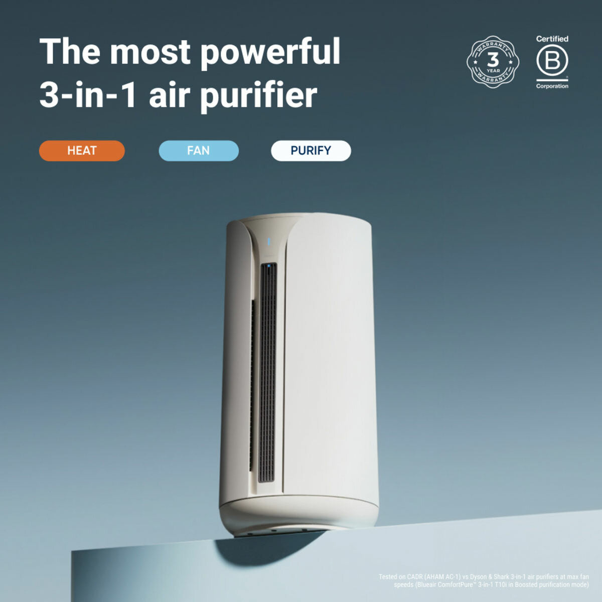 Blueair T10i ComfortPure 3-in-1 Air Purifier Heater Cooler HEPASilent 78m²
