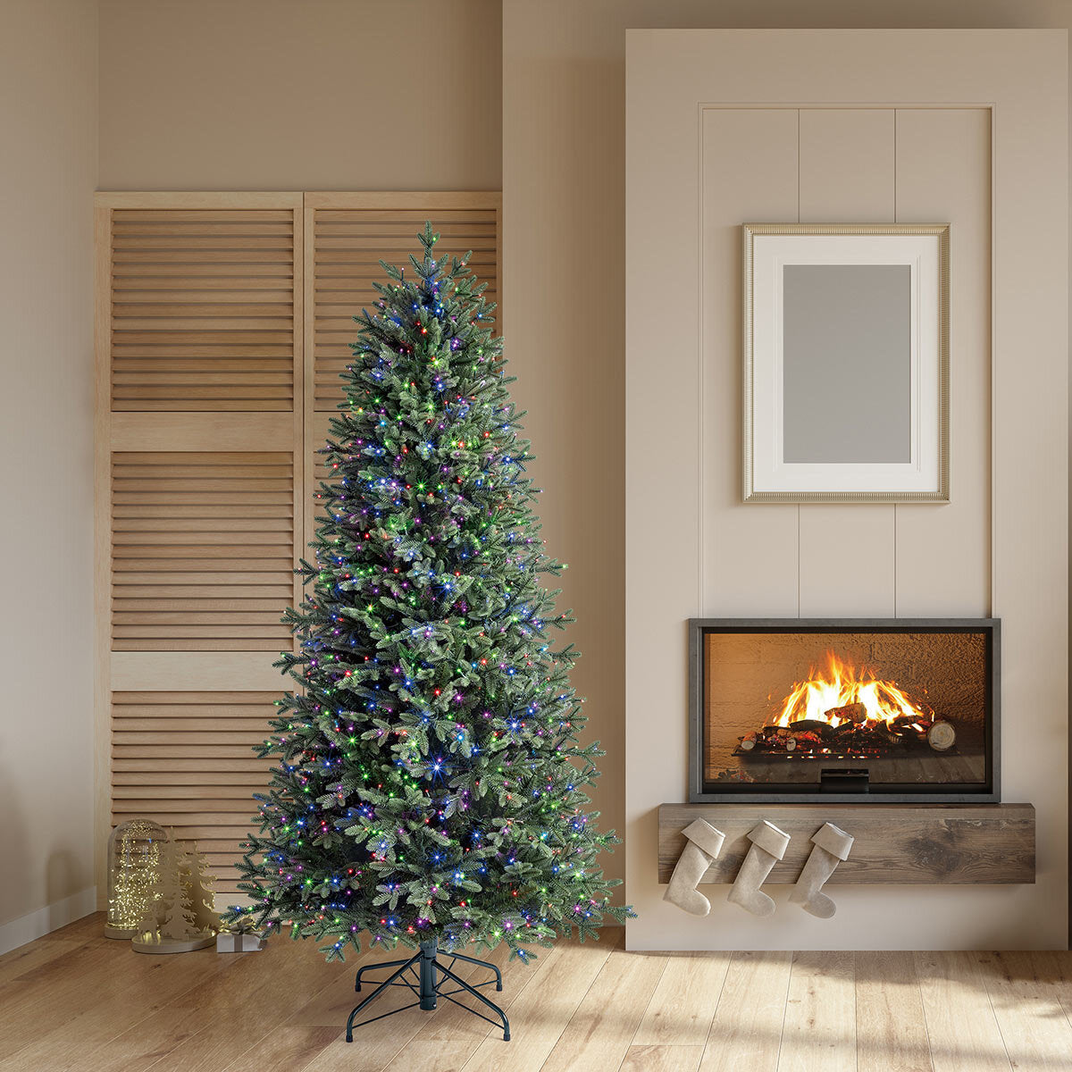 5ft Slim Aspen Pre-Lit Artificial Christmas Tree 1200 LED Colour Changing