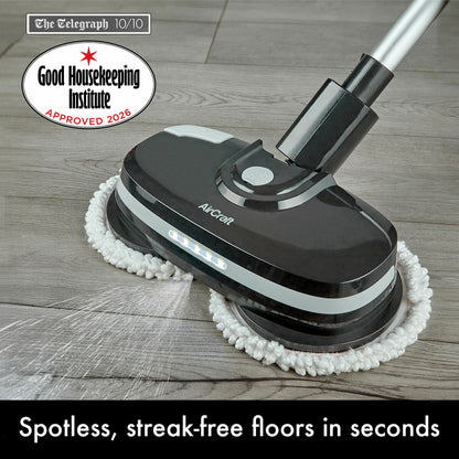 AirCraft PowerGlide Cordless Hard Floor Cleaner Polisher Black + Extra Pads