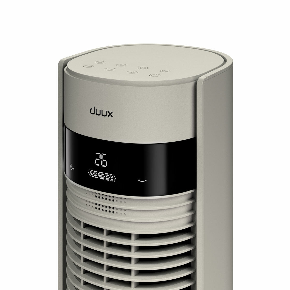 Duux Elevate Tower Fan DXTF01UK Stone 110cm 12 Speed Remote Oscillating