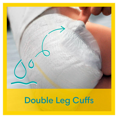 Pampers New Baby Nappies Size 1 Jumbo Pack 80 Soft Stretchy Wings Wetness