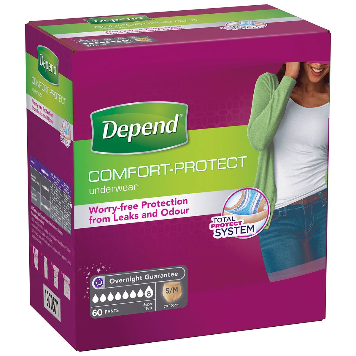 Depend Women's Incontinence Pants Small Medium 60 Pack Maximum Absorbency