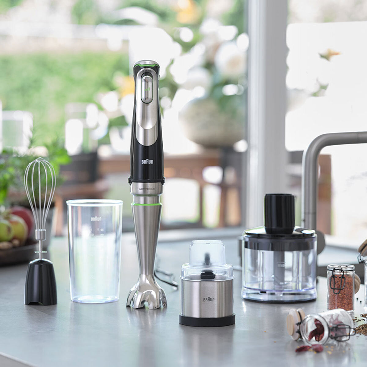 Braun MultiQuick Hand Blender MQ9138XI 1200W ActiveBlade Black 5 Attachments