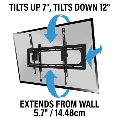 Sanus SLT4-B2 Tilting TV Wall Mount Bracket 42-90 Inch Large 68kg Black VESA