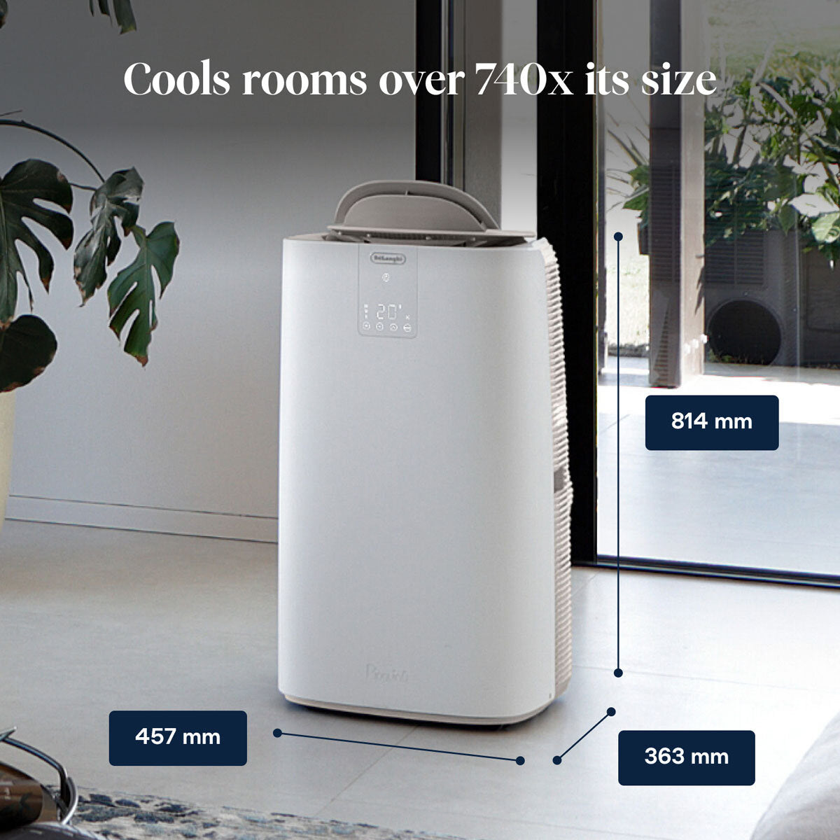 De'Longhi GentleJet AP98 Portable Air Conditioner 11500 BTU A+ White Remote