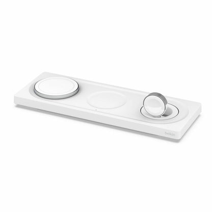 Belkin 3-in-1 MagSafe Wireless Charger Pad WIZ016 iPhone Watch AirPods White