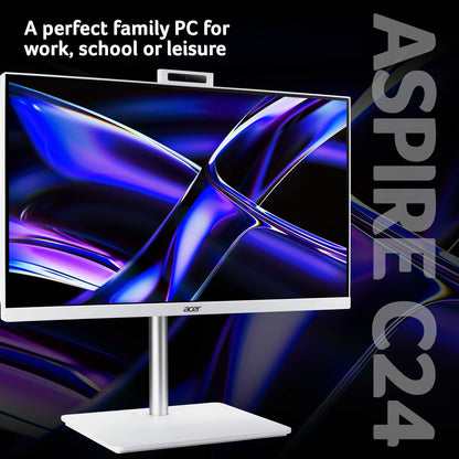 Acer C24 All in One Desktop PC Intel Core 5 16GB 1TB SSD WiFi 6 White 24 Inch