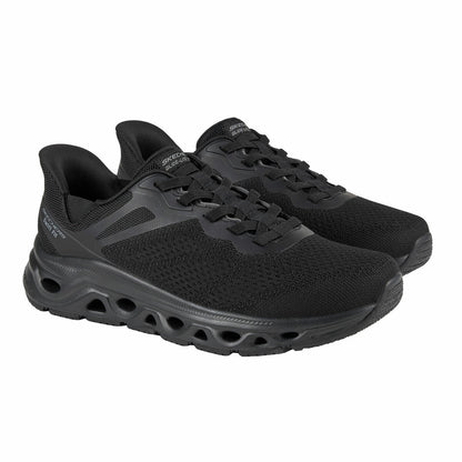 Skechers Mens Glide Step Swift Fit Slip On Trainer Shoe Black Navy Size 7-12