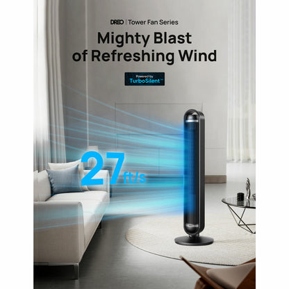 Dreo Cruiser Pro Tower Fan DR-HTF011S Smart App 9 Speed Black Oscillating