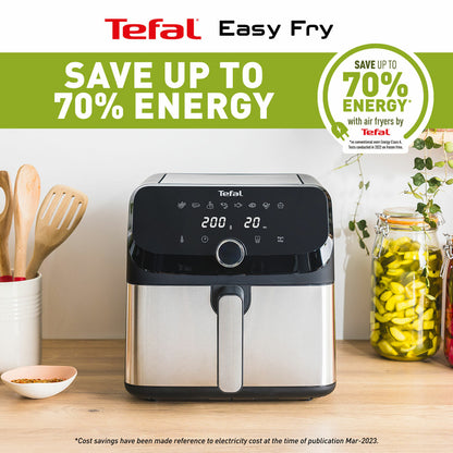 Tefal Easy Fry Mega Air Fryer EY855D40 7.5L 2020W 8 Presets Stainless Steel