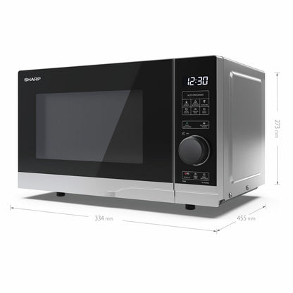 Sharp YC-PS204AU Solo Microwave Oven 700W 20 Litre Digital Silver 10 Power