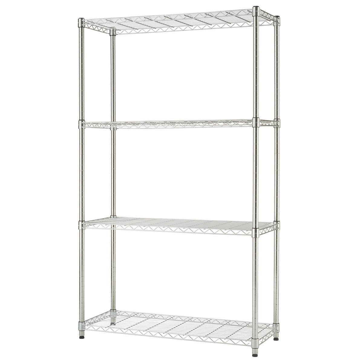 Trinity EcoStorage 4-Tier Chrome Metal Shelving Unit Steel 137cm Storage Rack