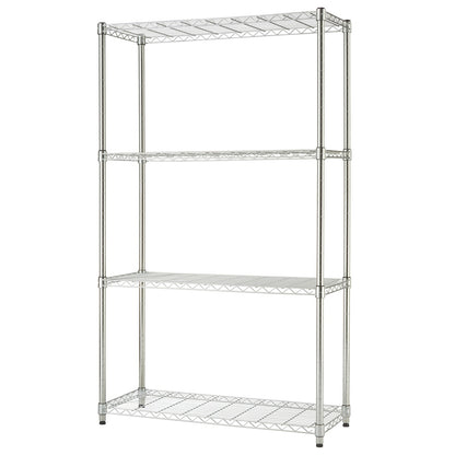 Trinity EcoStorage 4-Tier Chrome Metal Shelving Unit Steel 137cm Storage Rack