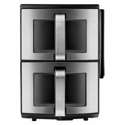 Gourmia Double Decker Dual Basket Air Fryer 10.4L GAF1180 Black Stacked 8-in-1