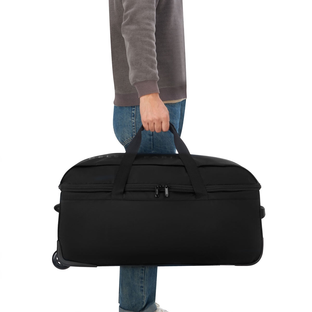 Delsey Paris 28" Wheeled Duffel Bag Trolley Water-Resistant Black Travel