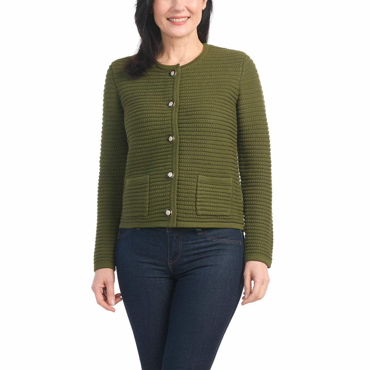 Hilary Radley Textured Knit Jacket Womens Coat Various Colours Size Small