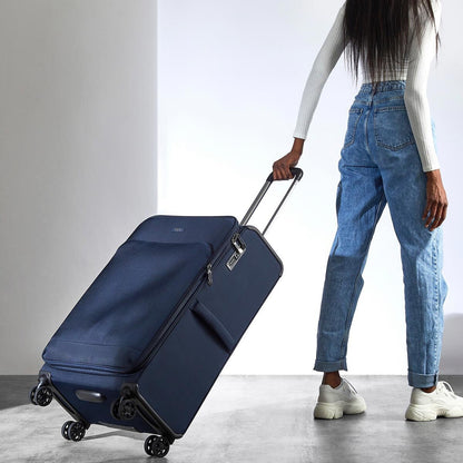 Rock Georgia 4 Piece Softside Luggage Set in Navy | Costc...