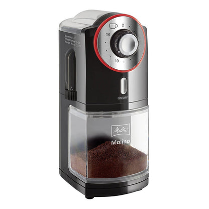 Melitta Molino Electric Burr Coffee Bean Grinder Black 17 Grind Settings 200g