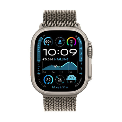 Apple Watch Ultra 2 GPS Cellular 49mm Titanium Milanese Loop Band Smartwatch