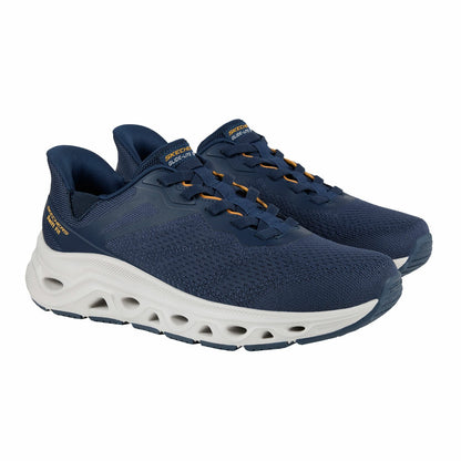 Skechers Mens Glide Step Swift Fit Slip On Trainer Shoe Black Navy Size 7-12