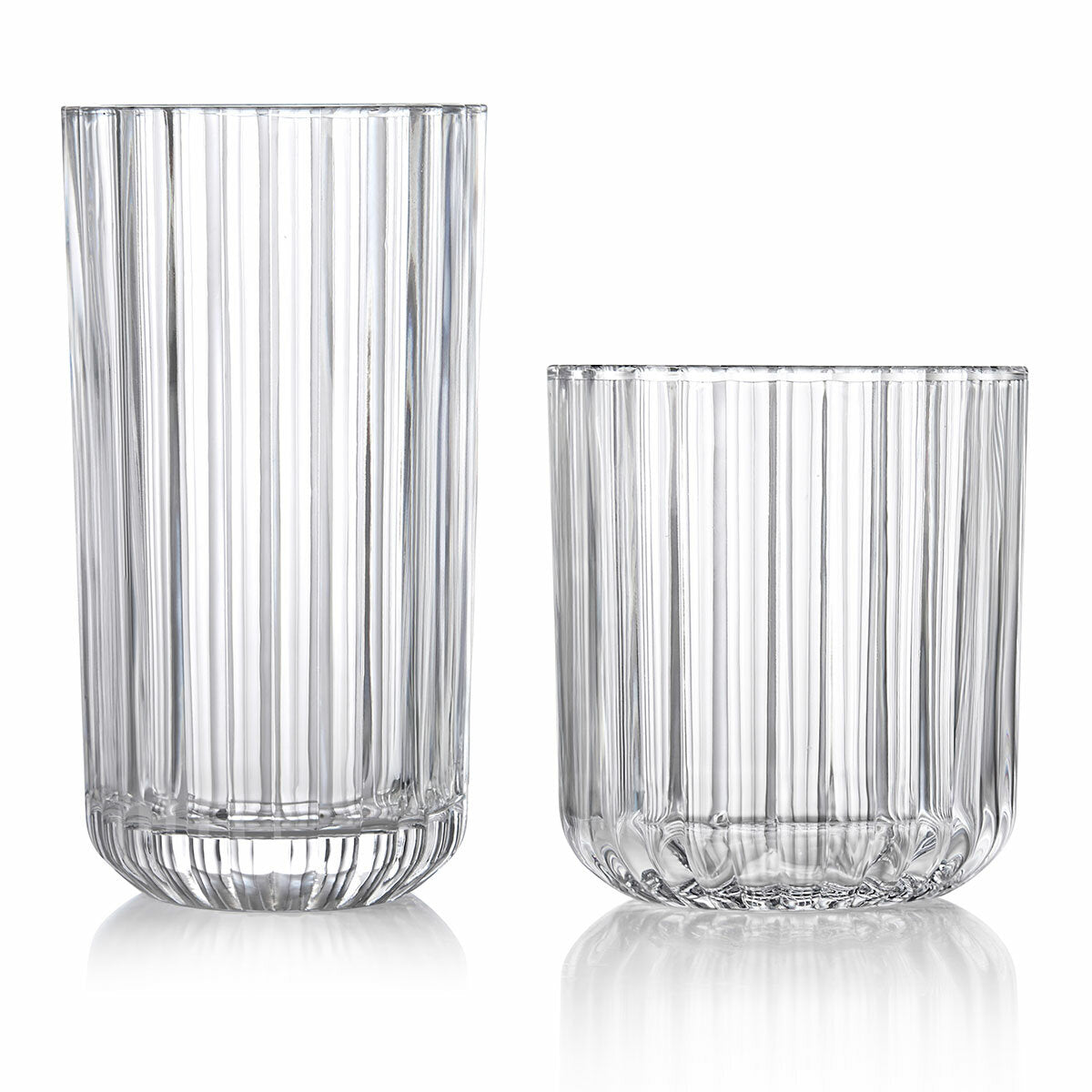 King Crystal Lotus Glassware Drinkware Set 16pc Highball Tumbler Blue 405ml