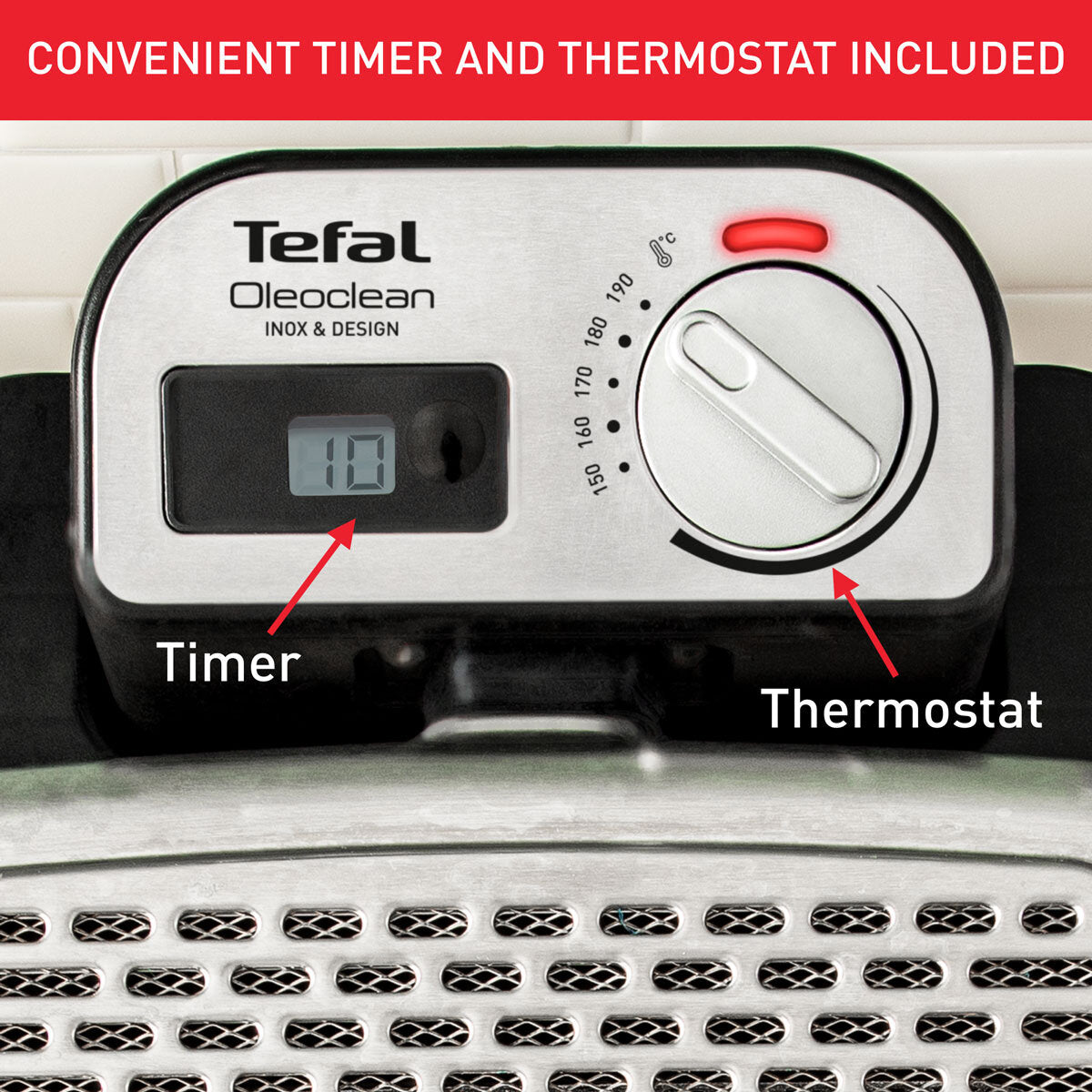 Tefal Oleoclean Pro Deep Fryer FR8058 3.5L Auto Oil Filtration Silver 1200W