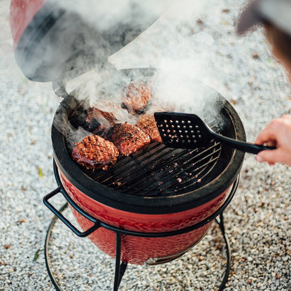Kamado Joe Junior 13.5" Ceramic Charcoal BBQ Barbecue Grill Red With Cover