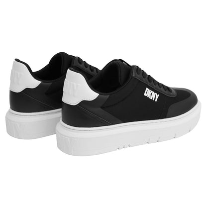 DKNY Ladies Mac Lace Up Trainer Sneaker Casual Sports Shoes Black White uk 4.5/5