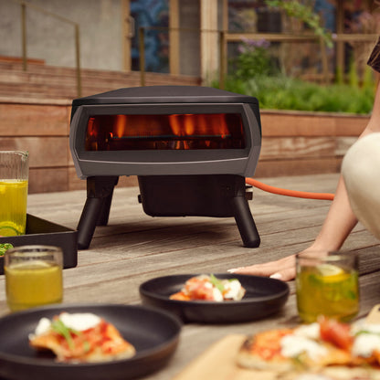 Witt Piccolo Rotante Gas Outdoor Pizza Oven 13" 500°C 5 Piece Bundle Black