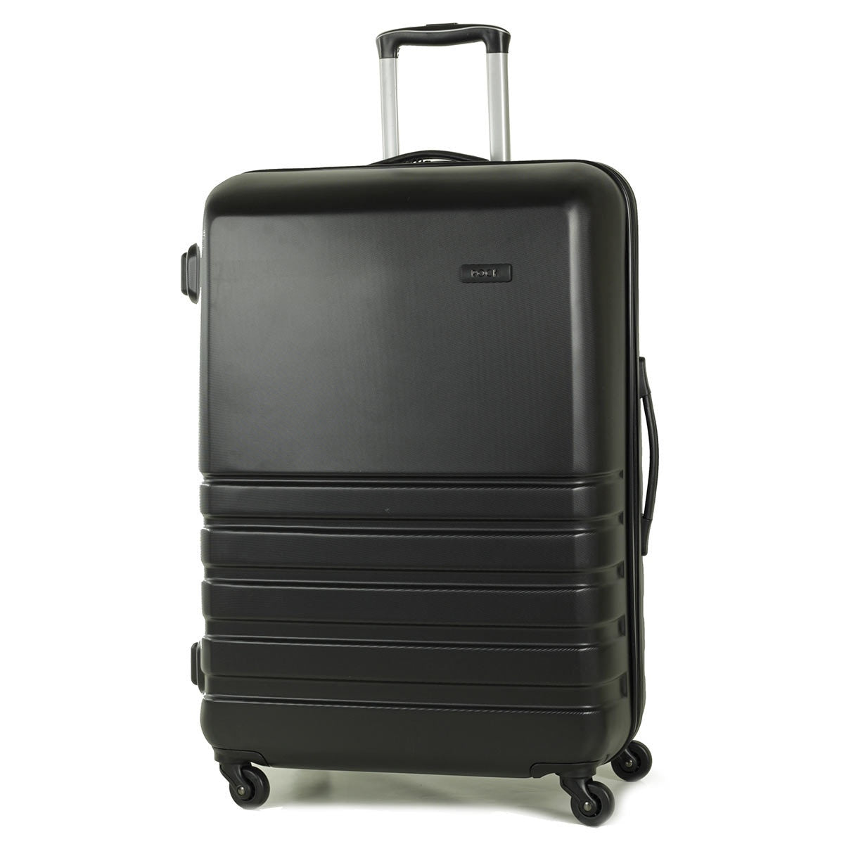 Rock Byron 3 Piece Hardside Luggage Set ABS Spinner TSA Lock Black Suitcases