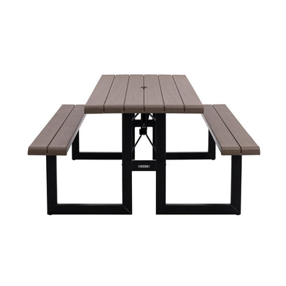 Lifetime 6ft Folding Picnic Table 60481 Seats 8 Brown All-Weather Garden