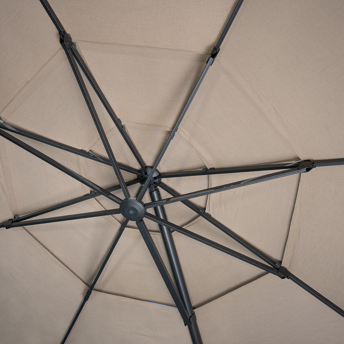 SunVilla 13ft Cantilever Parasol 3-Tier Sunbrella Canopy Mushroom Base Included