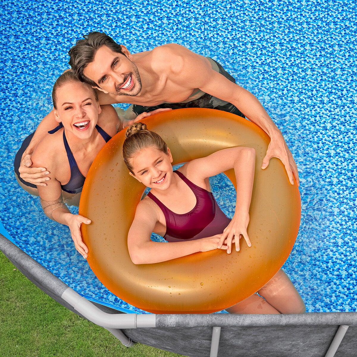 Bestway Power Steel Oval Pool 20x12ft 48in Sand Filter Solar Heater Grey